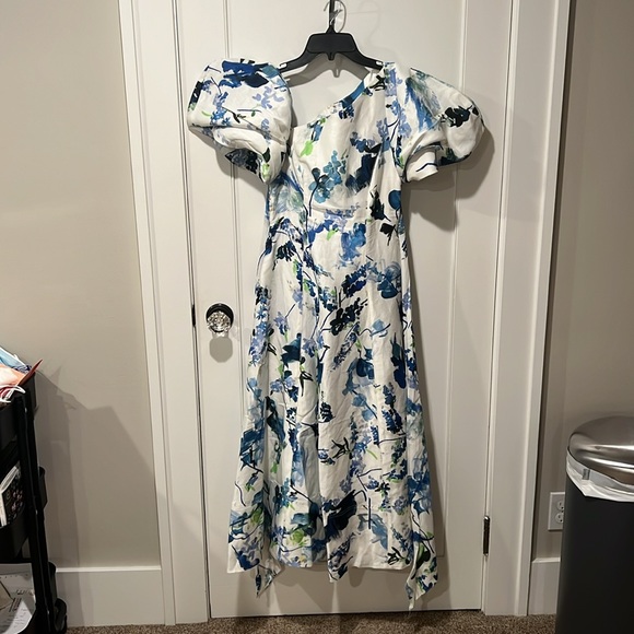 arista tulip sleeve midi dress Aje Arista Tulip Sleeve Midi Dress In Colour Florescent Rose Size 6